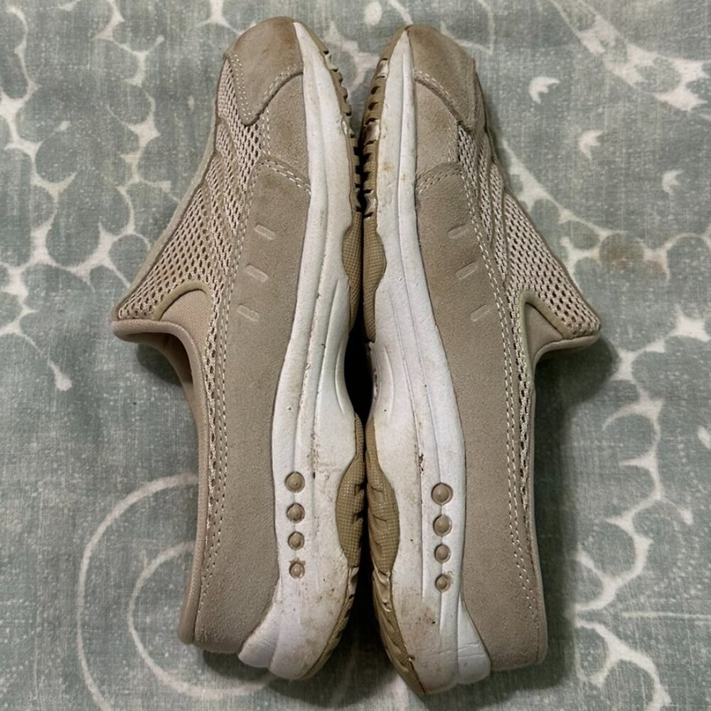Easy Spirit Women's Traveltime Slip On Clogs Tan Mesh Top Size 6